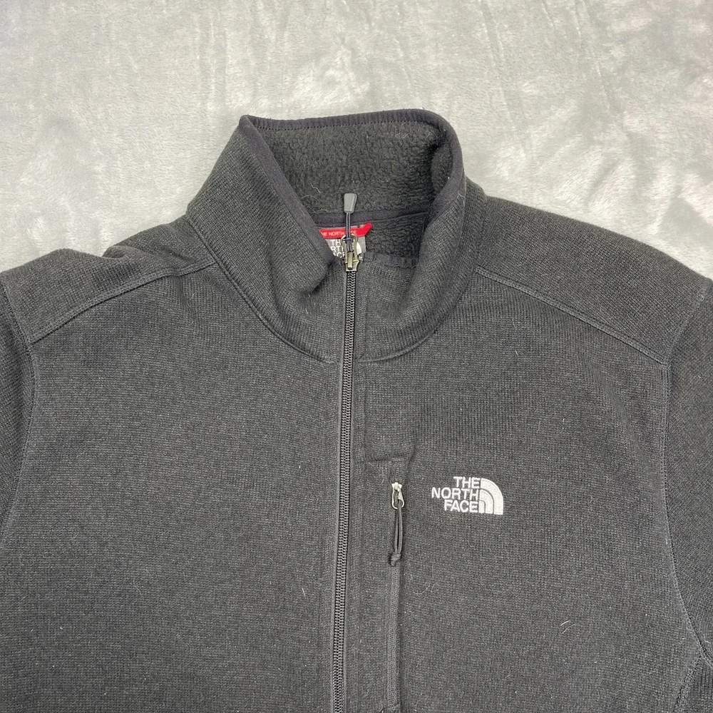 The North Face Gordon Lyons Jacket‎ Mens L Black Fleece Lined Long Sleeve Zip Up